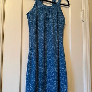 Prana Blue Patterned Midi Dress